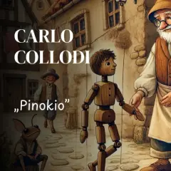 Szczegółowe streszczenie Pinokia: Dziadek Geppetto, Pinokio, Wróżka i inne postacie z bajki.