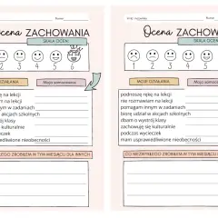 Formularz oceny zachowania, gdzie człowiek wobec presji otoczenia może ocenić swoje działania i samoocenę.