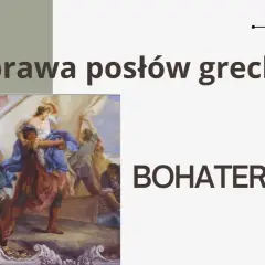 Odprawa posłów greckich" - scena z obrazu przedstawiająca bohaterów w dramatycznym momencie.