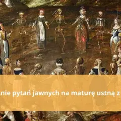 Obraz przedstawia makabryczny motyw tańca śmierci, gdzie szkielety wiodą do tańca ludzi ze wszystkich stanów.