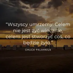 Zachód słońca nad jeziorem, idealne tło dla mądrych cytatów do zdjęć: "Celem jest stworzyć coś, co będzie żyło.
