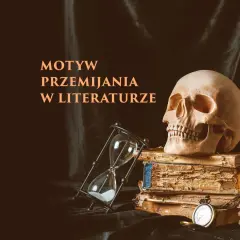 Czas ucieka, jak piasek w klepsydrze. Czaszka na książkach symbolizuje przemijanie, ukazując człowieka wobec niestałości świata.