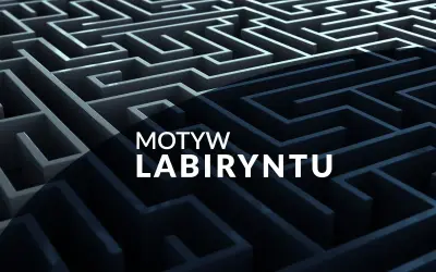 Skomplikowany labirynt, symbolizujący motyw labiryntu w literaturze, gdzie bohaterowie szukają wyjścia z życiowych zawiłości.