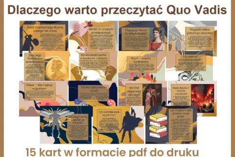 Dlaczego warto przeczytać Quo Vadis? 15 kart z inspiracjami do lektury.