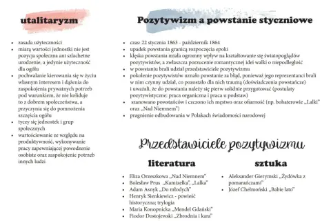Utylitaryzm co to? Zasada użyteczności, szczęście ogółu. Pozytywizm a powstanie styczniowe, jego wpływ na światopogląd.