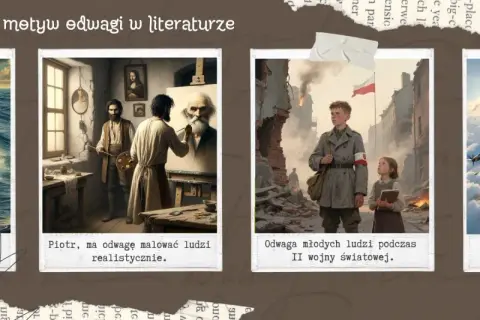 Człowiek walczy z marlinem, maluje portret, dzieci w ruinach i pilot w ogniu – obrazy pokazują, ile człowiek jest gotów poświęcić dla innych.
