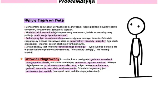 U nas w Auschwitzu streszczenie: obóz zmienia ludzi, odrzucają moralność, by przetrwać. Człowiek zlagrowany to egoista.