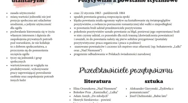Utylitaryzm co to? Zasada użyteczności, szczęście ogółu. Pozytywizm a powstanie styczniowe, jego wpływ na światopogląd.