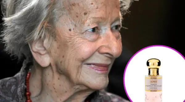 Portret kobiecy Szymborska, z subtelnym zapachem perfum Saphir Perfect Woman.