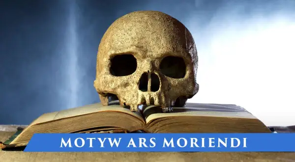 Czaszka na otwartej księdze, symbolizująca motyw ars bene moriendi – sztukę dobrego umierania.