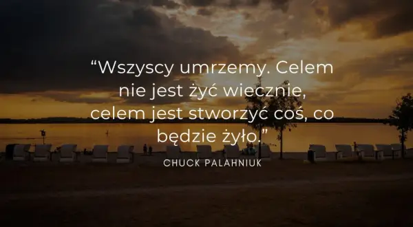 Zachód słońca nad jeziorem, idealne tło dla mądrych cytatów do zdjęć: "Celem jest stworzyć coś, co będzie żyło.