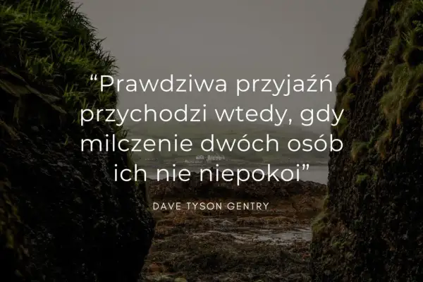 Prawdziwa przyjaźń przychodzi wtedy, gdy milczenie dwóch osób ich nie niepokoi" - cytat dla przyjaciółki.