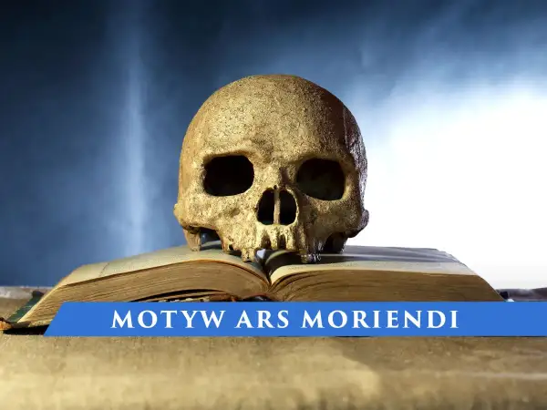 Czaszka na otwartej księdze, symbolizująca motyw ars bene moriendi – sztukę dobrego umierania.